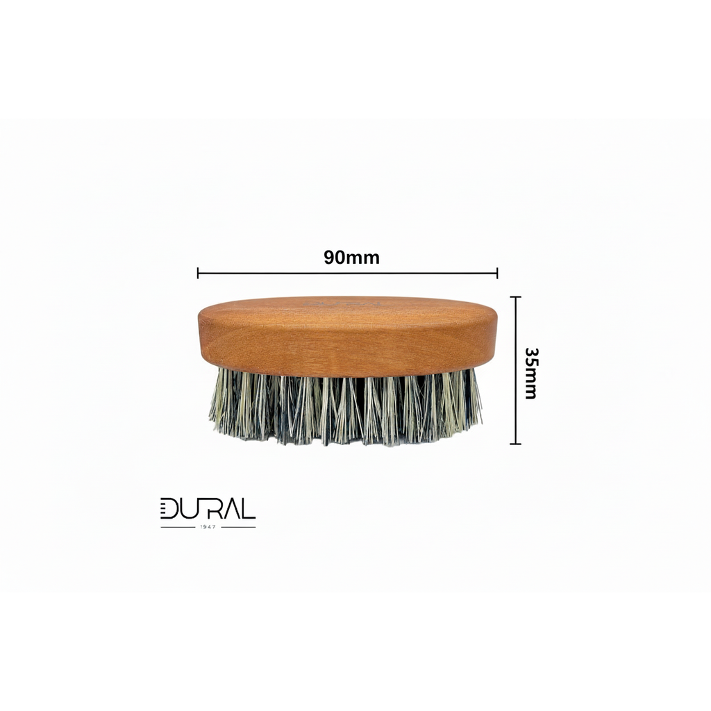 Dural Pear Wood Beard Brush With Pure Tampico Fiber - 7 Rows 90x35mm