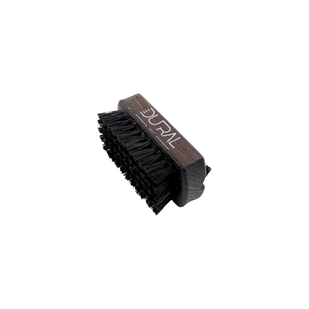 Dural Thermo ash wood travel size nail brush with black natural bristles 95 mm