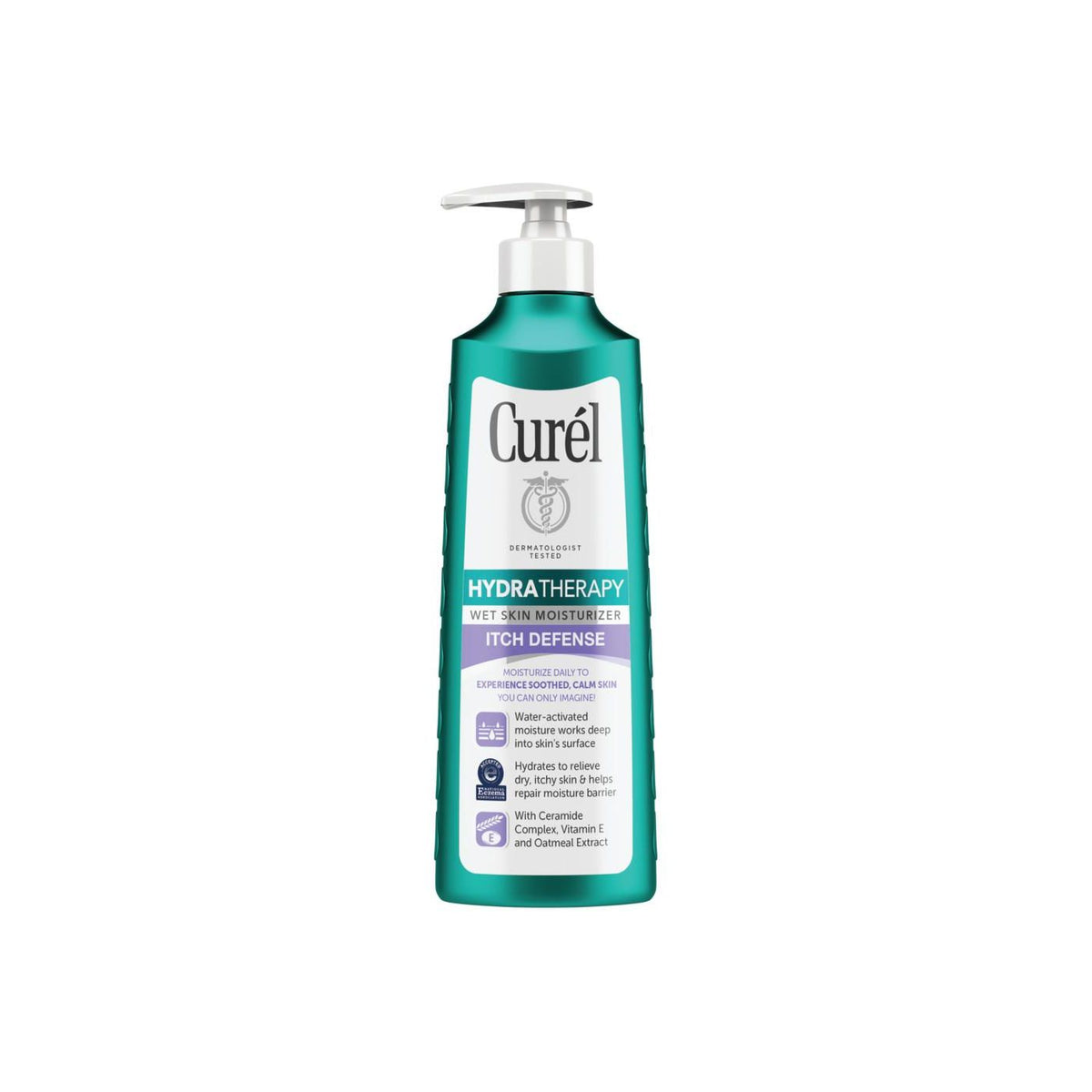 Curel Hydra Therapy Itch Defense Wet Skin Moisturizer Lotion, 12 Fl Oz