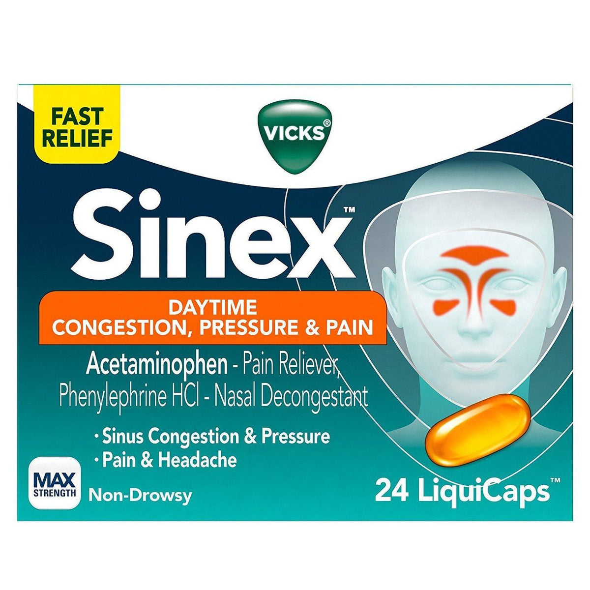 Vicks Sinex Severe Sinus Pressure, Pain, Congestion LiquiCaps