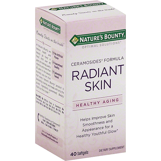 Nature's Bounty Optimal Solutions Radiant Skin, Ceramosides Formula, Softgels