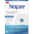 Nexcare Tegaderm Waterproof Transparent Dressing, Large 4 in x 4.75 in, 4 Count