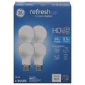 GE LED Refresh HD Light Bulb, Daylight, A19 Medium Base, 8.5 Watt, 4-Pk