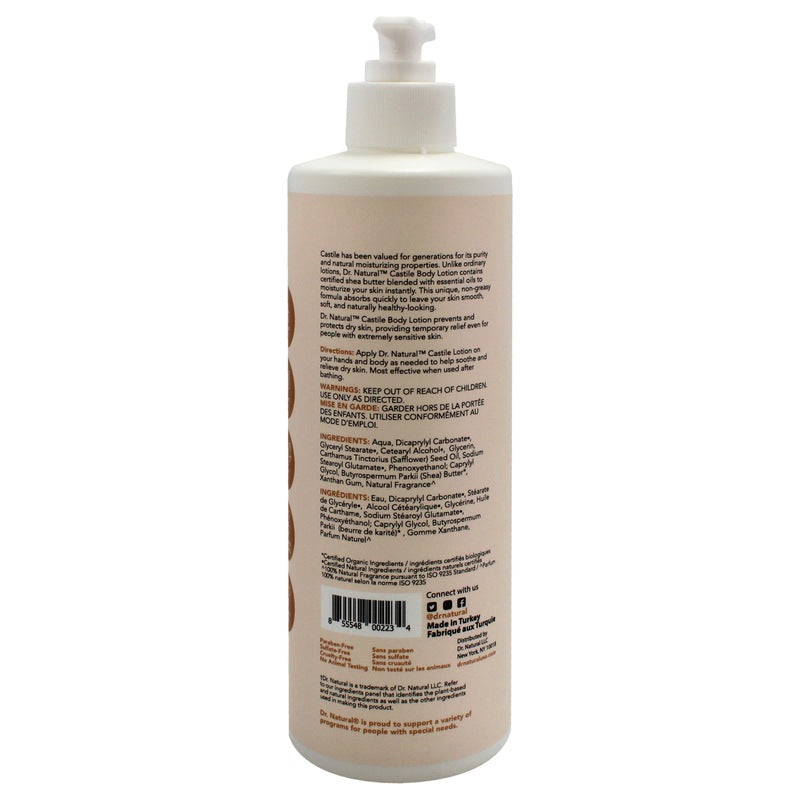Dr. Natural Castile Body Lotion - Shea Butter Plus Vanilla By - 16 Oz