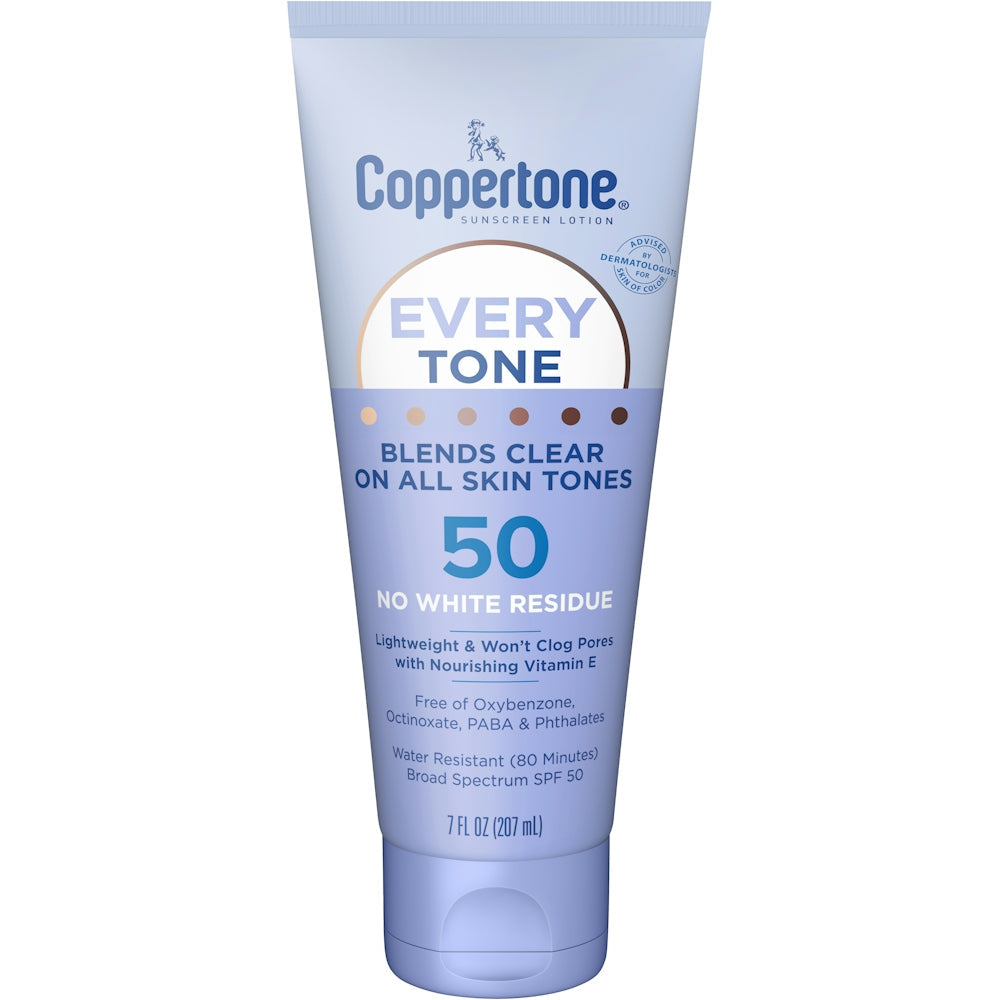Coppertone Every Tone Sunscreen Lotion - SPF 50 - 7 Fl Oz