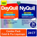 Vicks® NyQuil™/DayQuil™ Severe Cold & Flu Gelcap, 24 EA