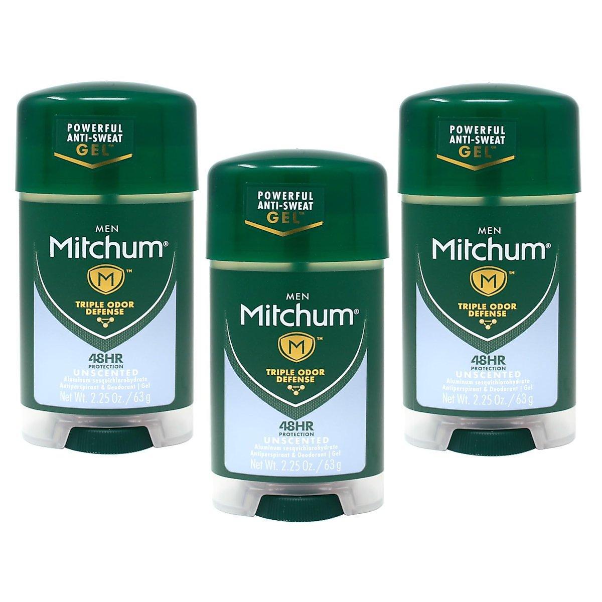 Mitchum Men Gel Antiperspirant Deodorant, Unscented, 2.25oz