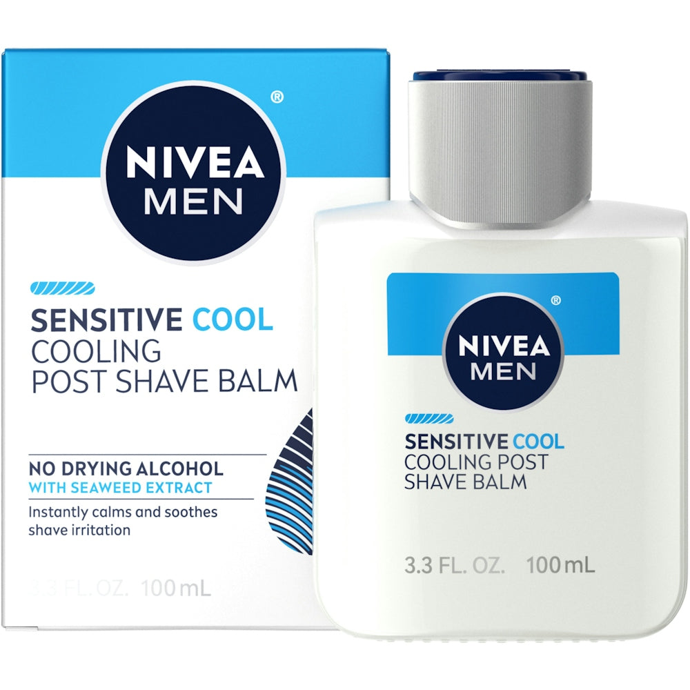 Nivea Men Sensitive Cool Cooling Post Shave Balm, 3.3 Fl Oz