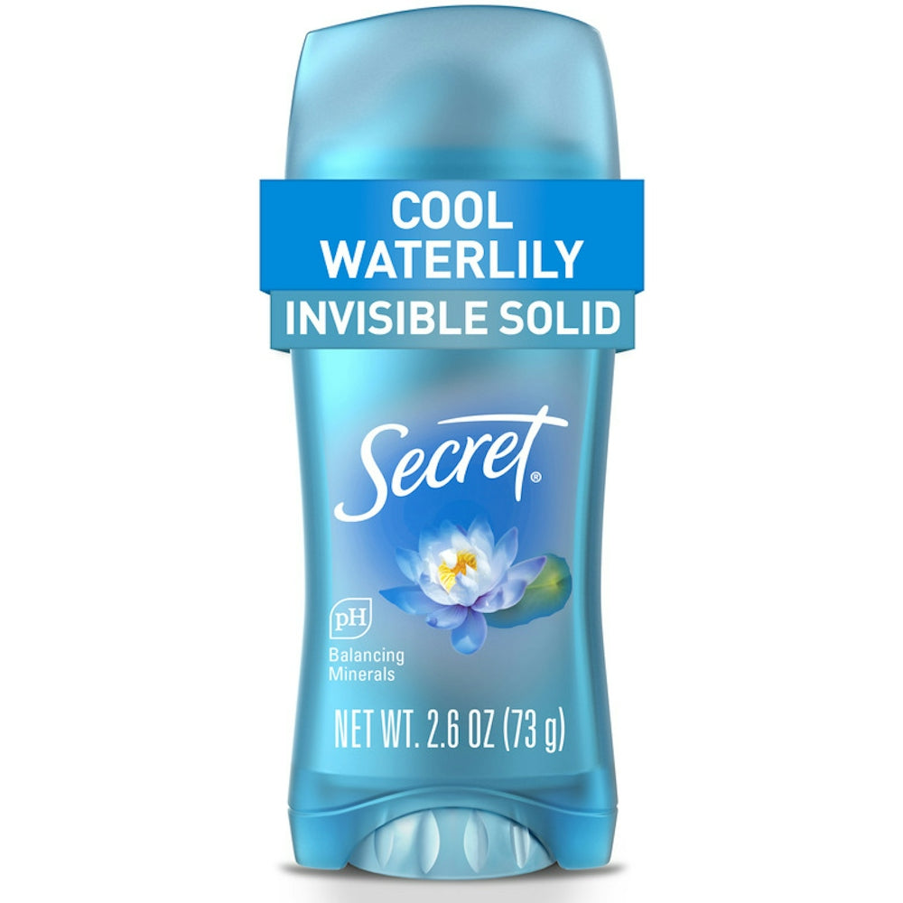 Secret Fresh Invisible Solid Antiperspirant And Deodorant, Waterlily Scent, 2.6oz