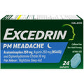 Excedrin Lot Of 2 PM Headache Nighttime Sleep Aid Pain Reliever 24 Caplets Ea