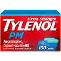 Tylenol PM Extra Strength Nighttime Pain Reliever & Sleep Aid, 100 Caplets