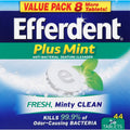 Efferdent Denture Cleanser, Anti-Bacterial, Tablets, Plus Mint, Value Pack