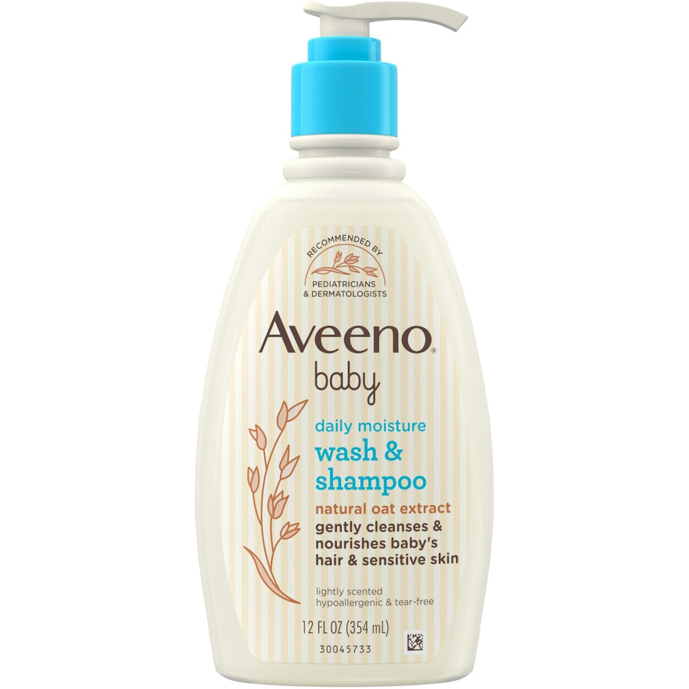 Aveeno Baby Wash And  Shampoo, Lightly Scented  12 Oz