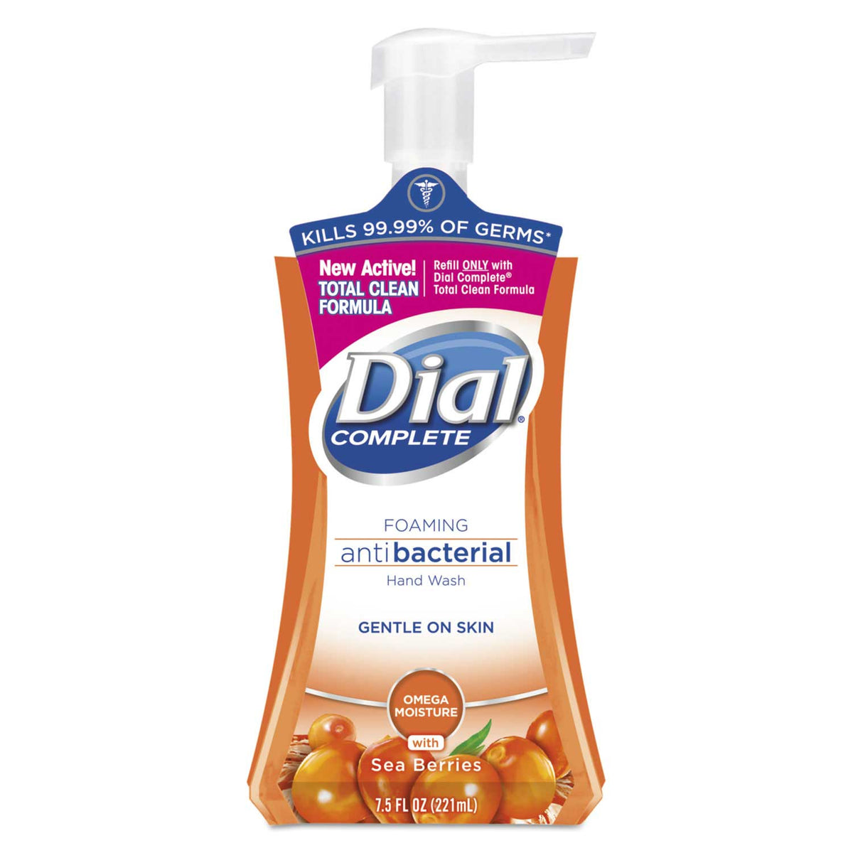 Dial Complete Sea Berries With Omega Moisture Antibacterial Foaming Hand Wash, 7.5 Ounce Pump Bottle