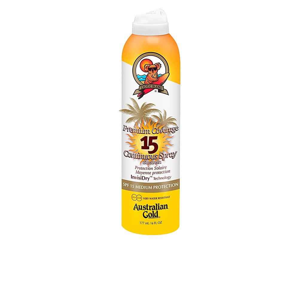 Australian Gold Premium Coverage Spf15 Continuous Spray 6 Oz