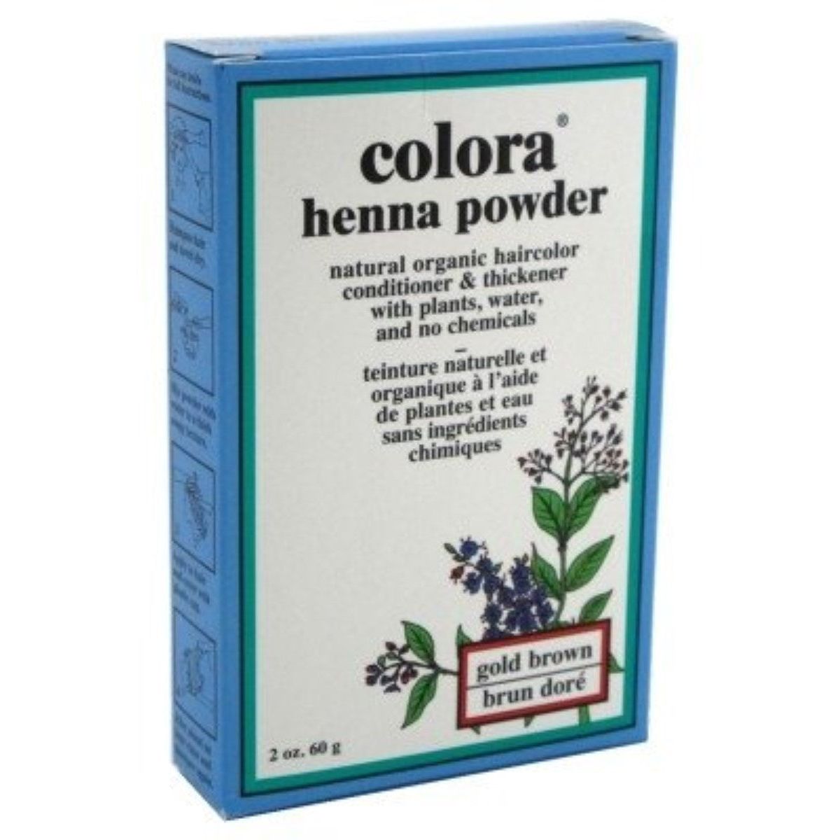 Colora Henna Powder Hair Color Gold Brown - 2 Oz