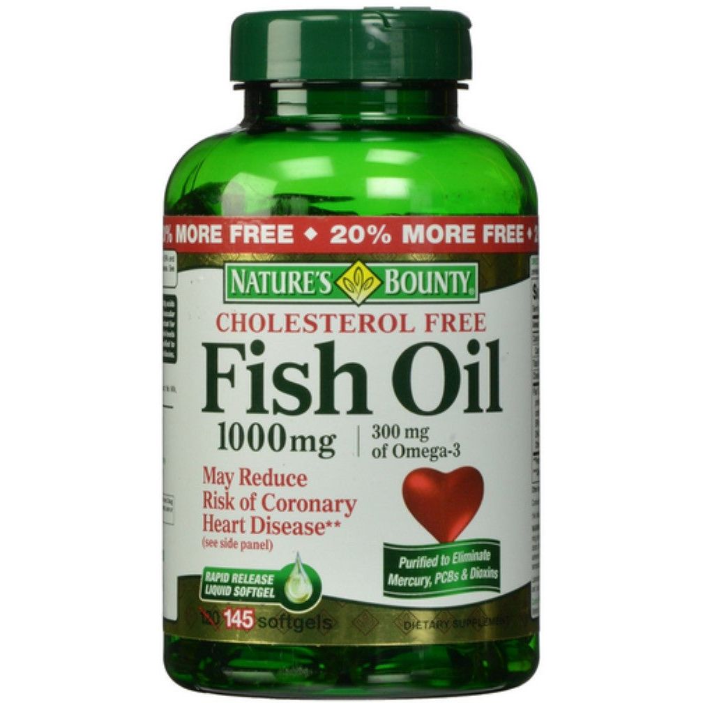 Nature's Bounty Omega-3 Fish Oil 1000mg, Heart Health Support, 135 Rapid Release Softgels