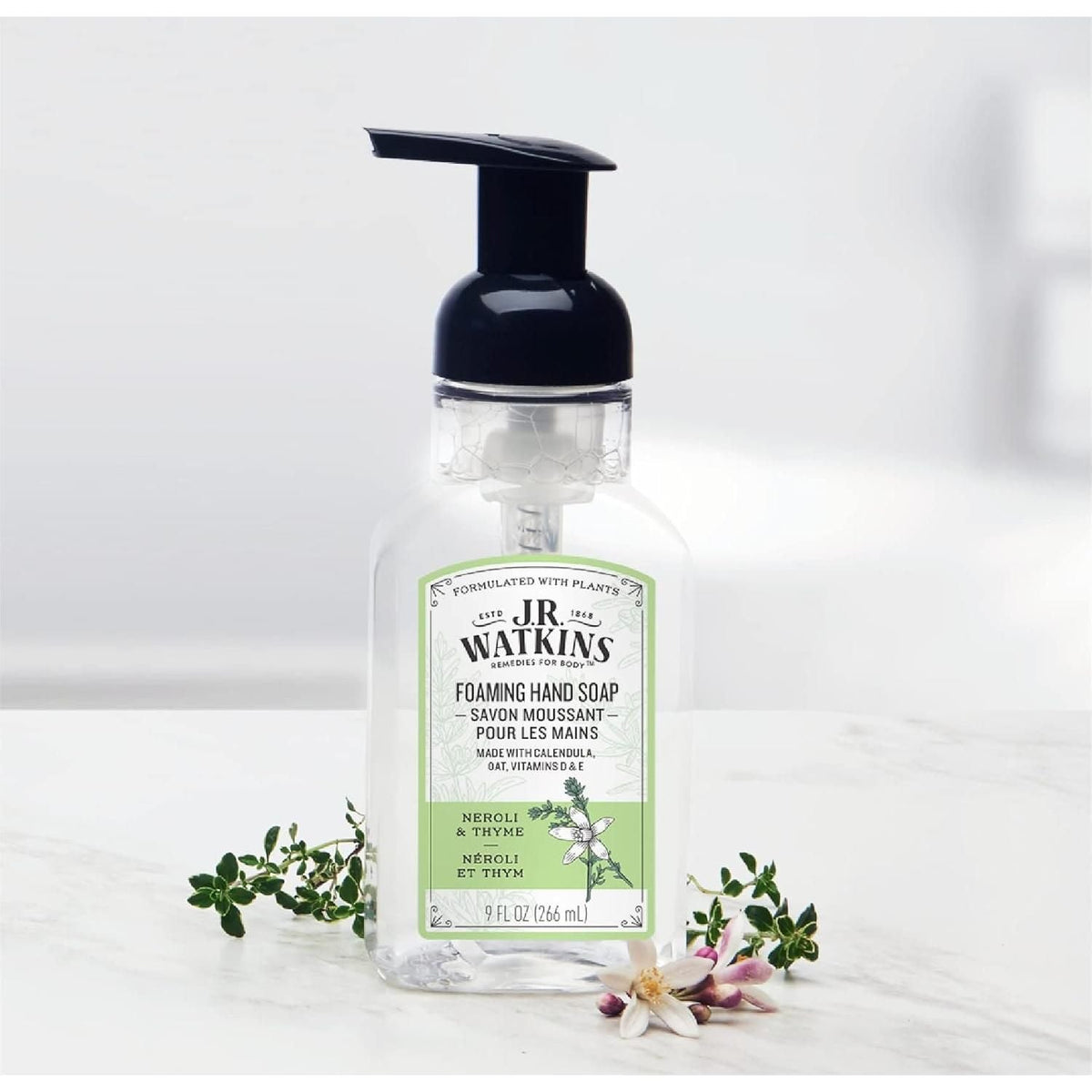 J.R. Watkins Neroli & Thyme Foaming Hand Soap 9 oz