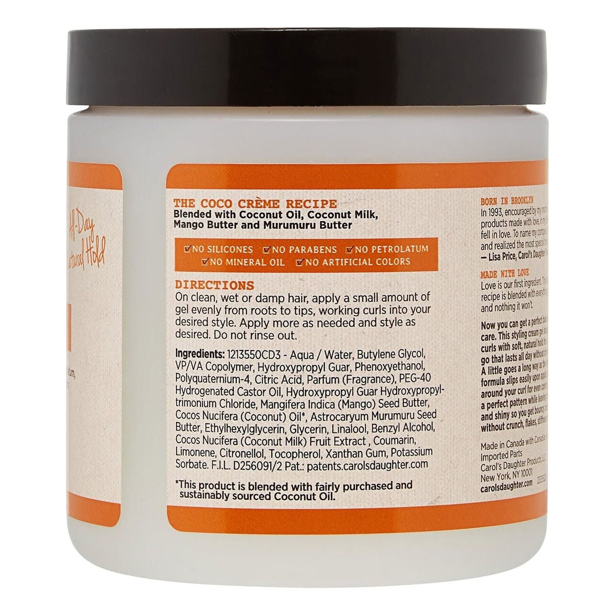Carol's Daughter Curl Shaping Cream Gel 16 Oz