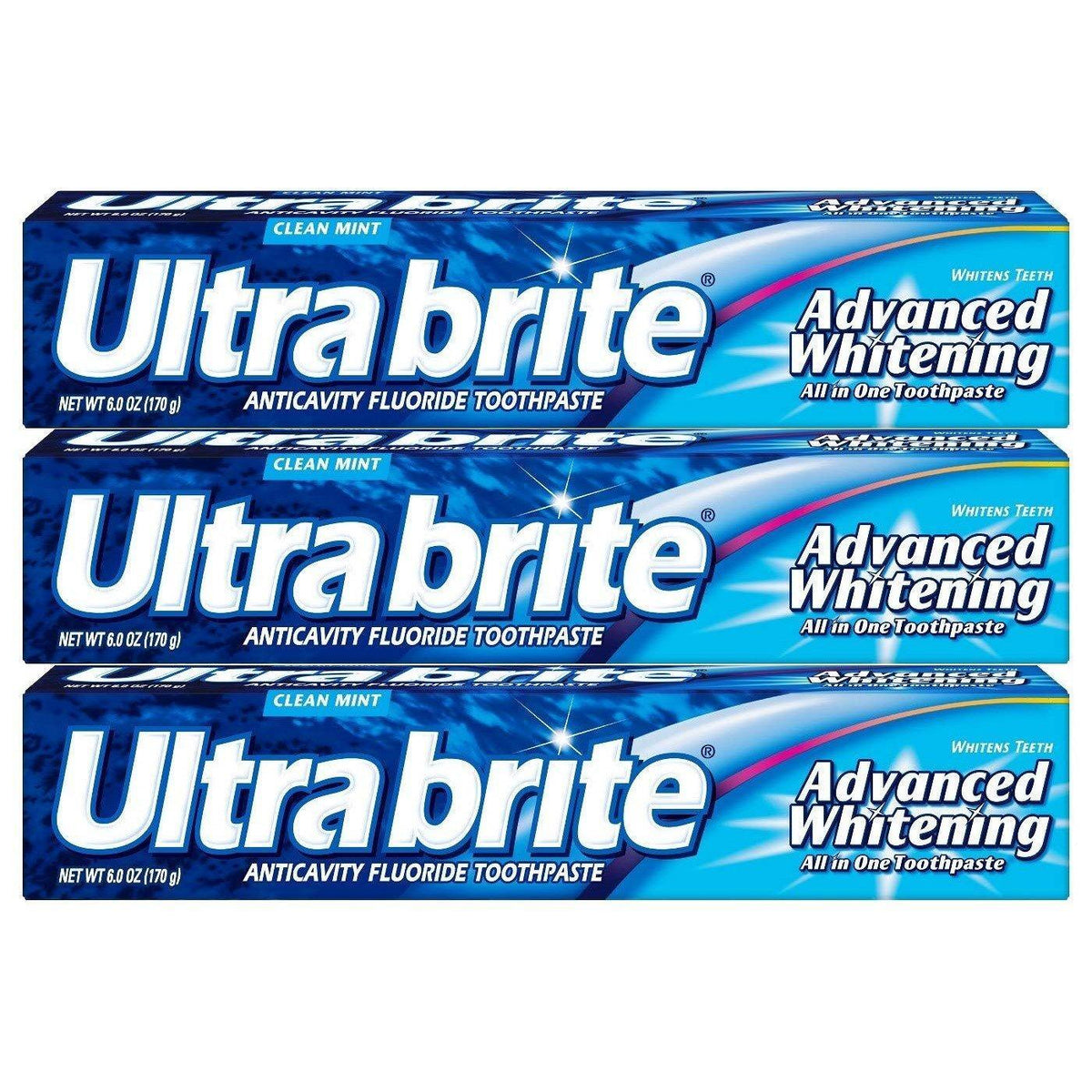 Ultrabrite® 0.24% Advanced Whitening Clean Mint Toothpaste, 6 oz
