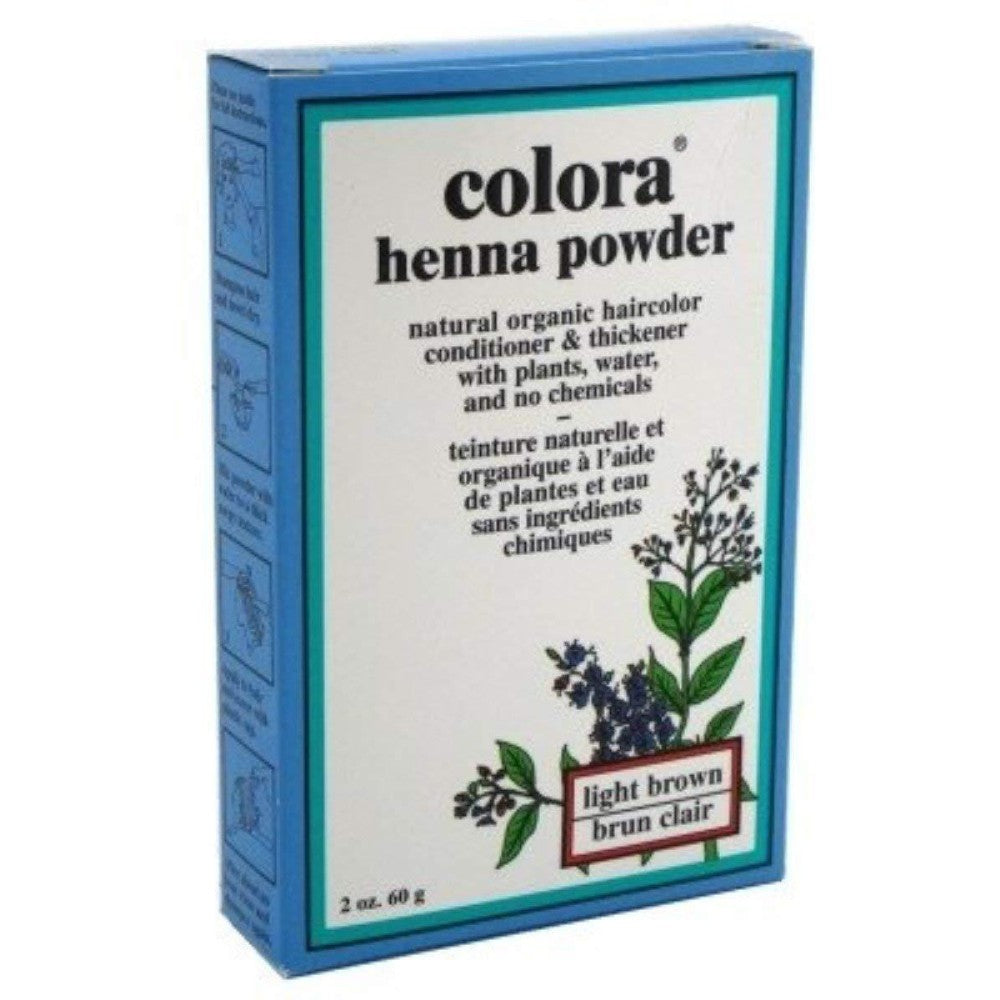 Colora Henna Powder Hair Color Light Brown, 2 Oz