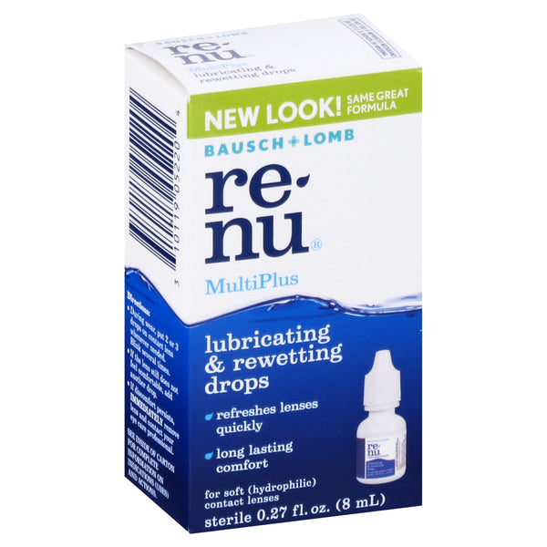ReNu MultiPlus Sterile Lubricating & Rewetting Drops 0.27 Oz Box