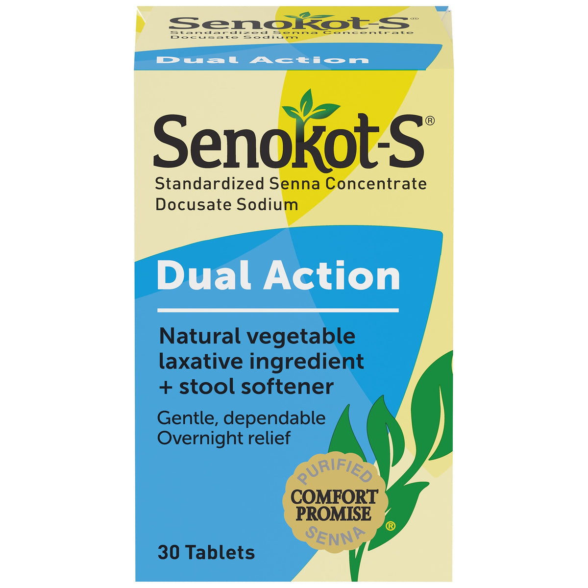 Senokot-S® 8.6 mg - 50 mg Dual Action Tablet, 30 EA