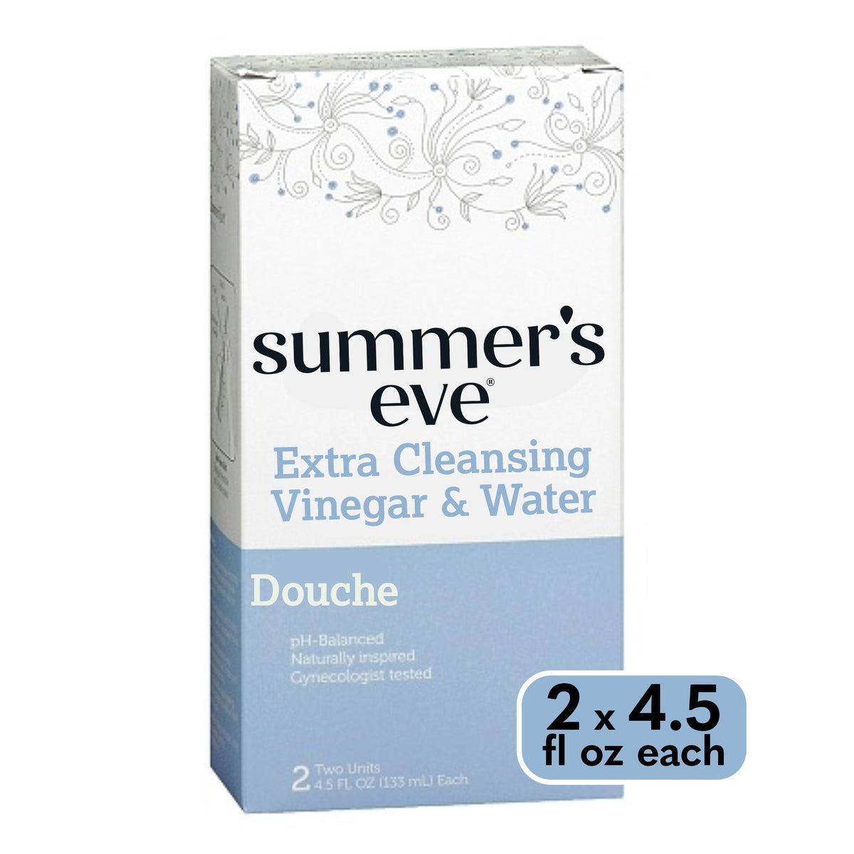 Summer's Eve® Extra Cleansing Vinegar & Water Douche, 2 x 4.5 oz