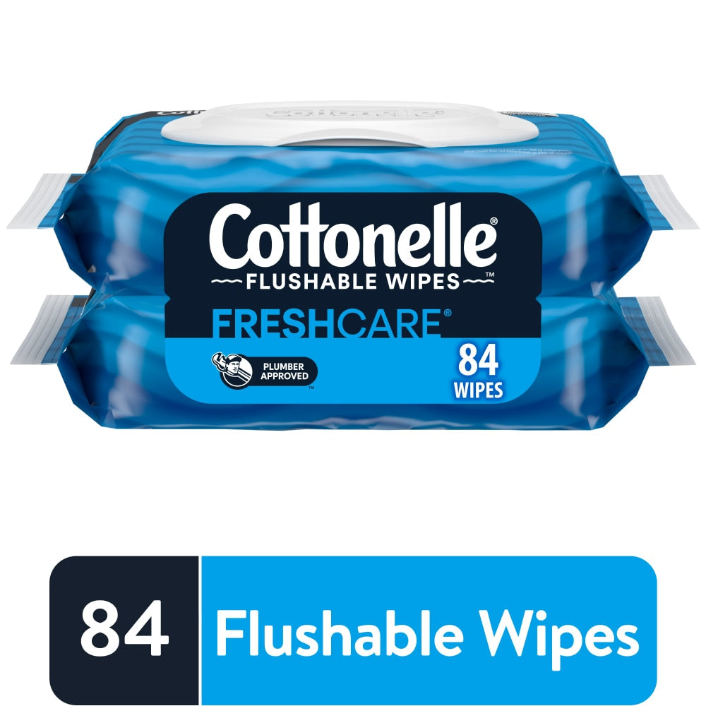 Cottonelle® Fresh Care® Flushable Cleansing Wipe Refill, 84-Pack