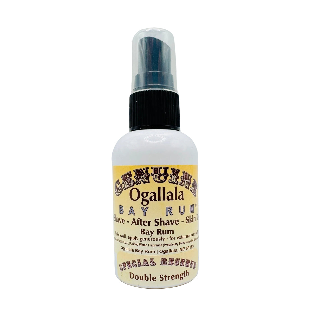 Ogallala Bay Rum Double Strength Pre Shave - After Shave - Skin Toner 2 Oz