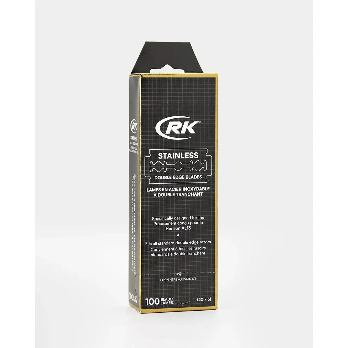 RK Shaving Stainless DE Razor Blades - 100pk