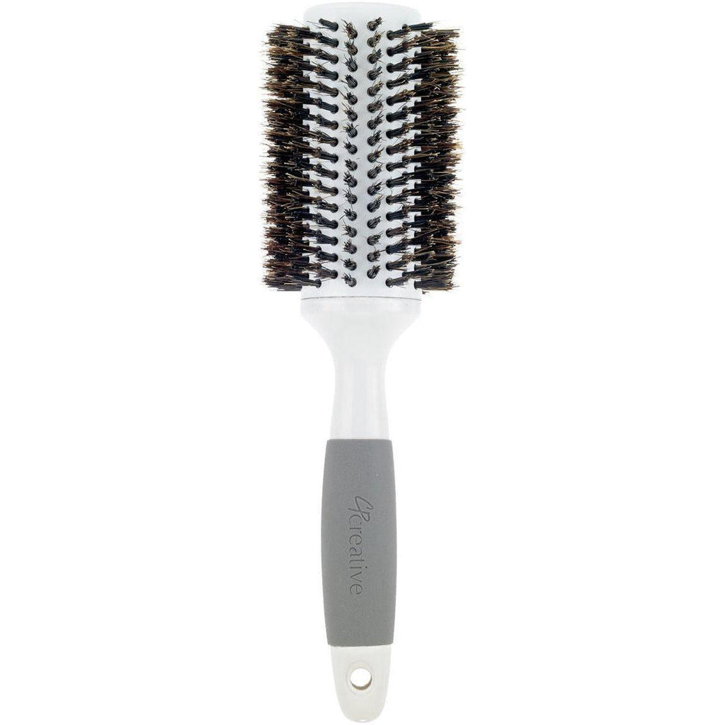 Ceramic Barrel Round Boar Bristle Hair Brush for Thick Hair