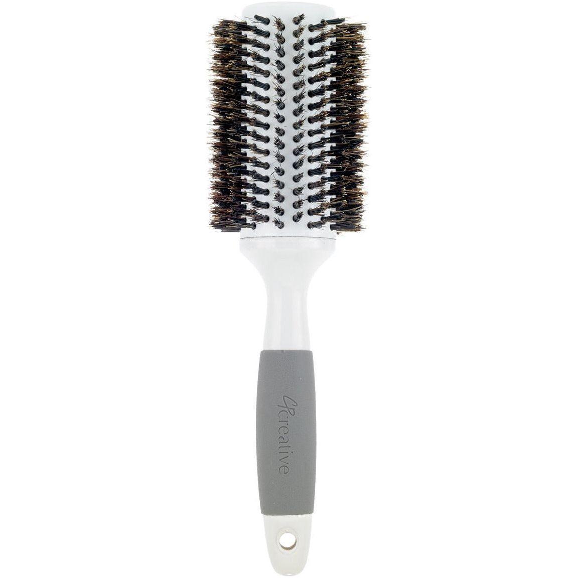 Ceramic Barrel Round Boar Bristle Hair Brush for Thick Hair