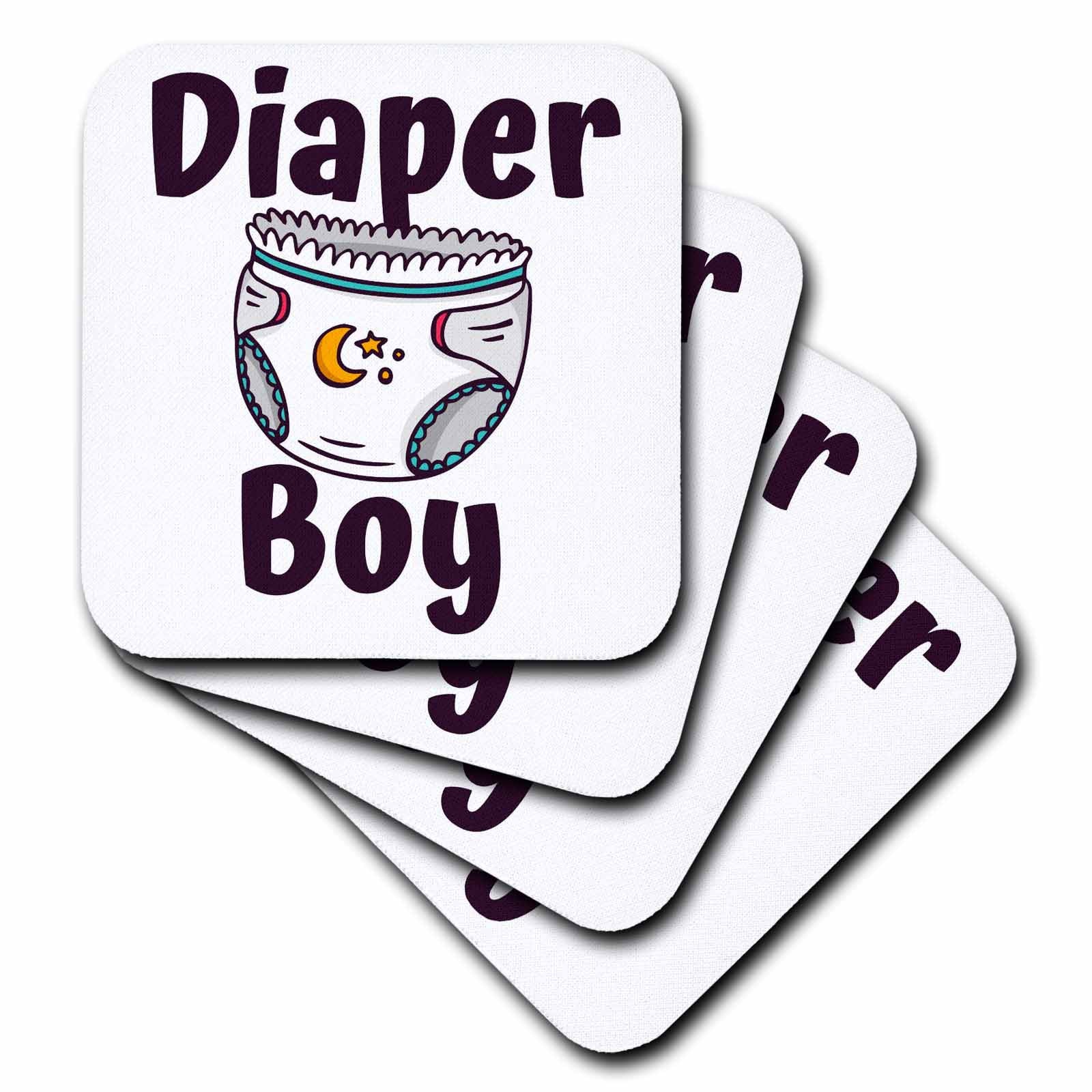 3dRose Diaper Boy ABDL AB DL Adult Baby Diaper Lover - Coasters (CST_339126)