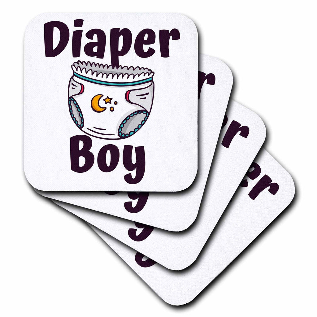 3dRose Diaper Boy ABDL AB DL Adult Baby Diaper Lover - Coasters (CST_339126)