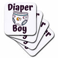 3dRose Diaper Boy ABDL AB DL Adult Baby Diaper Lover - Coasters (CST_339126)