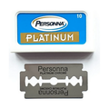 Personna Platinum Chrome Super Stainless Steel Double Edge Razor Blades - 10 Pack