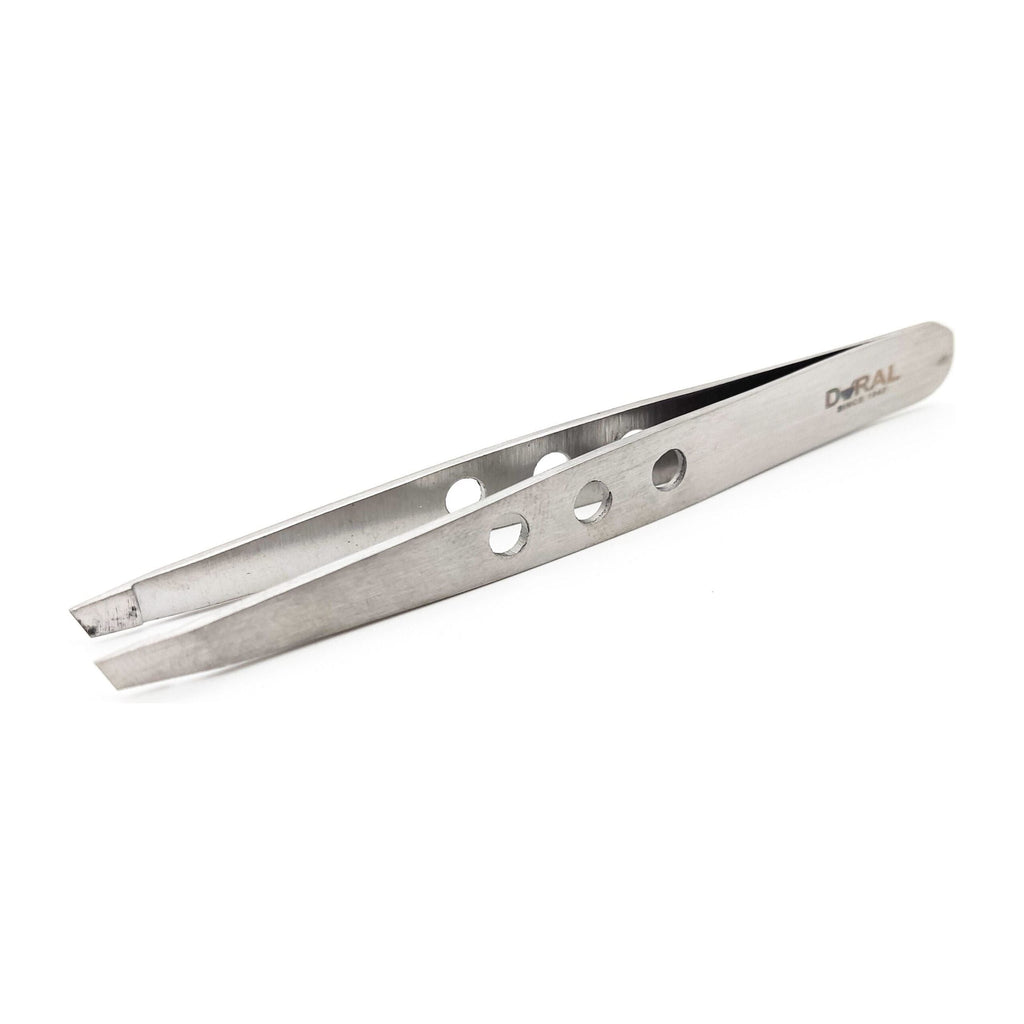 Dural Slant Tweezer Classic Teardrops Silver