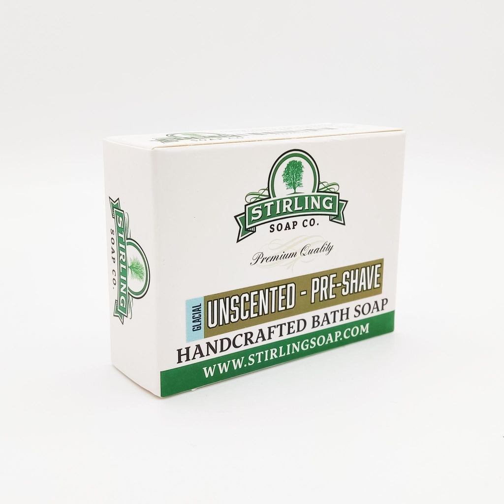 Stirling Soap Co. Glacial Unscented - Pre-Shave Bath Soap 5.5 Oz