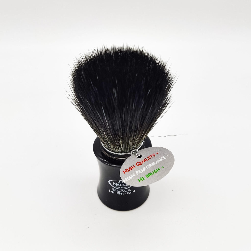Omega Shaving Brush Black 196818 Hi-Brush Synthetic Fibre
