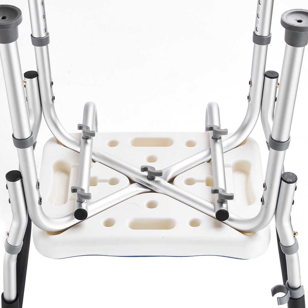 Shower Chair Bath Stool Aluminum 400 LB 6-Level Adjustable Head Holder