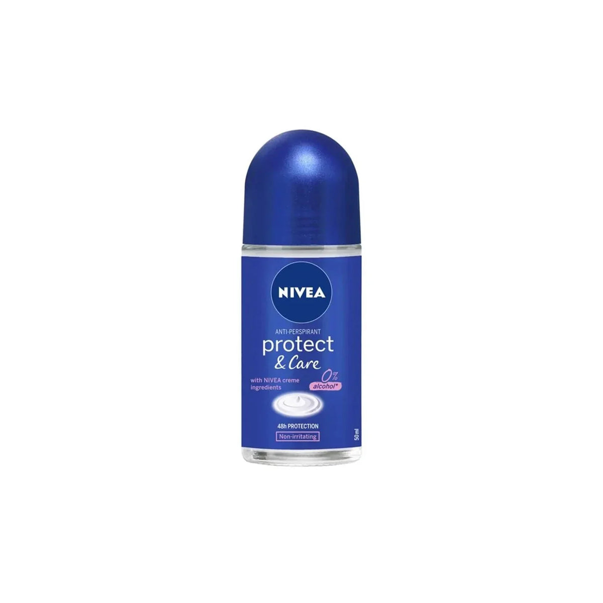 Nivea Protect & Care 48H 0% Alcohol Anti-Transpirant Roll-On Deodorant 50ml